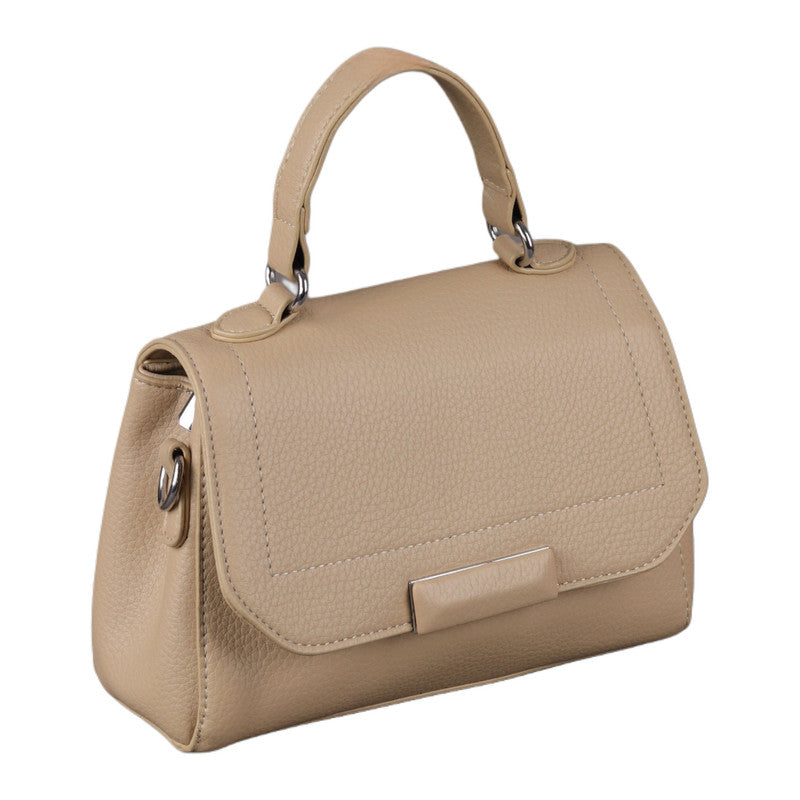 Khaki Basic Handbag with Adjustable Strape