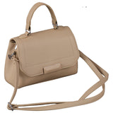 Khaki Basic Handbag with Adjustable Strape