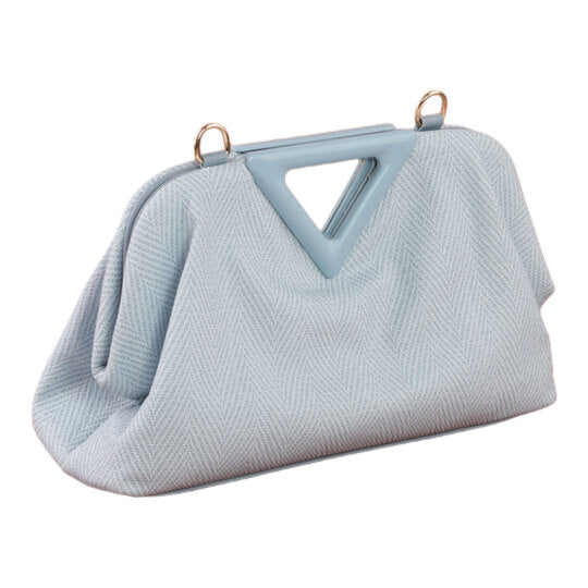 Light Blue Handbag with Adjustable Strap