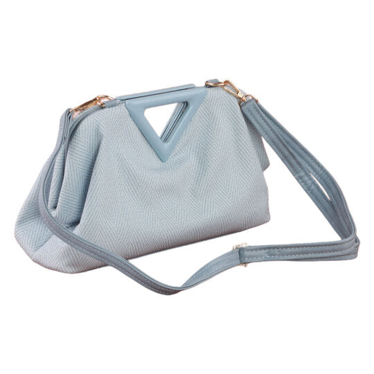 Light Blue Handbag with Adjustable Strap