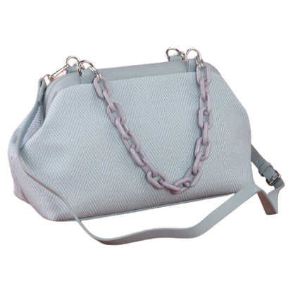 Light Blue Handbag with Adjustable Leather Strap