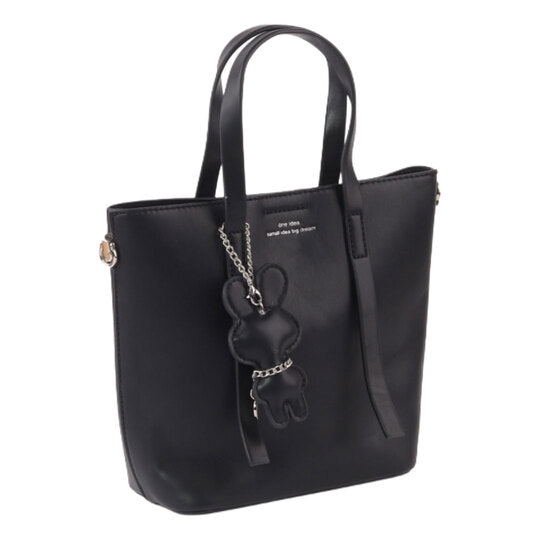 Black Elegant Handbag with Inner Small Bag