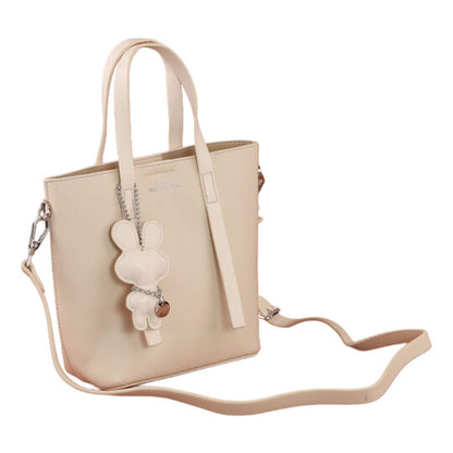 Beige Elegant Handbag with Inner Small Bag