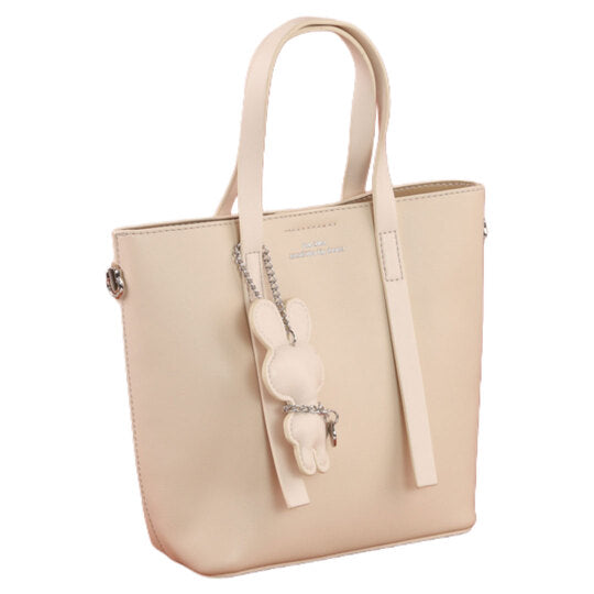 Beige Elegant Handbag with Inner Small Bag