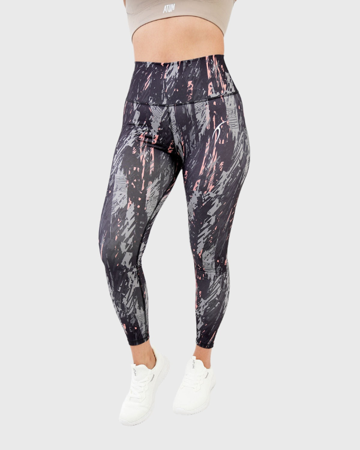 ATUM| Marble Printed Women's Leggings - Gray