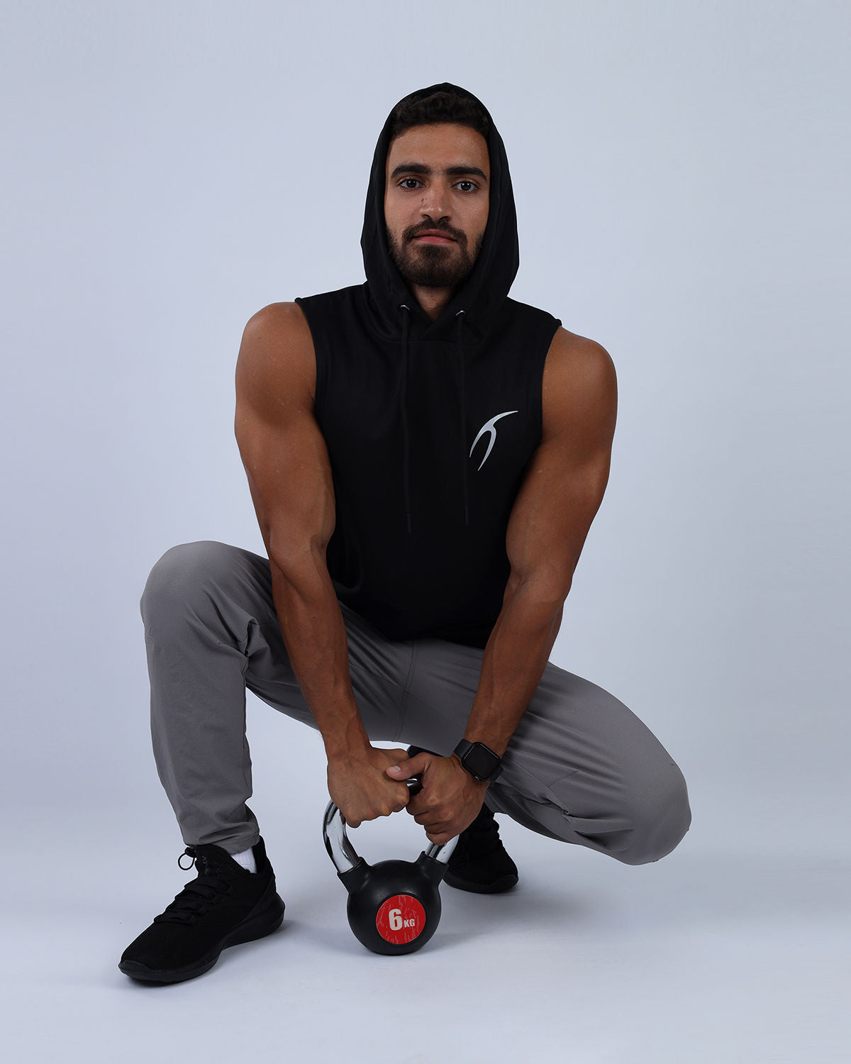 Black Sleeveless Breathable Hoodie