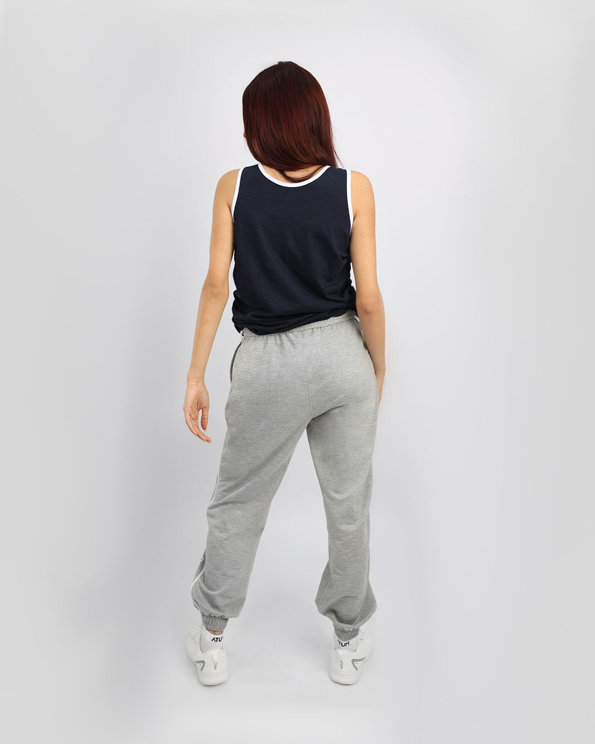 Gray Essential Sweatpants with Elasticated Cuff