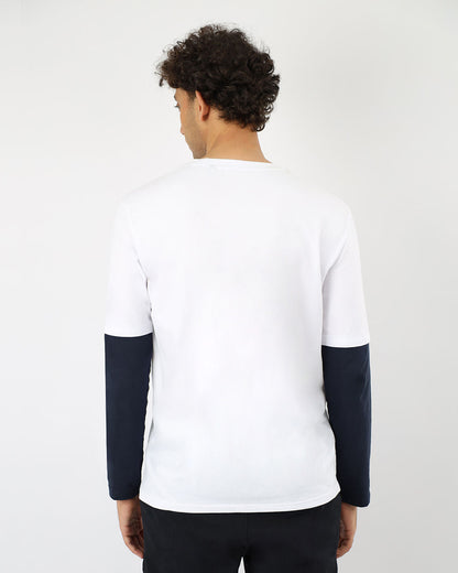 White Long Sleeve Cotton T-Shirt