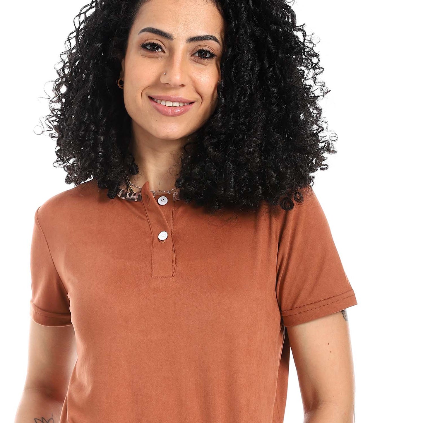 Self Pattern Short Sleeves Pajama Set - بيجامة منقوشة بأكمام قصيرة