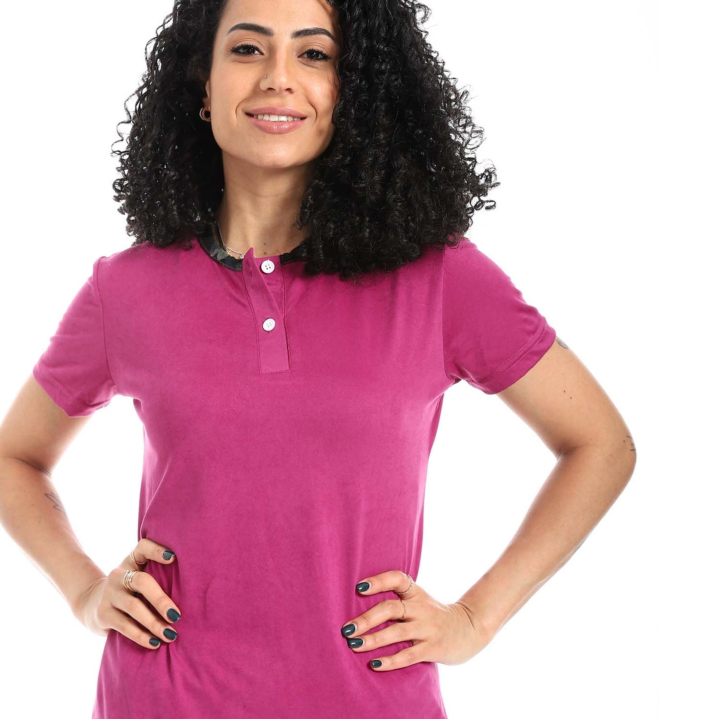 Self Pattern Short Sleeves Pajama Set - بيجامة منقوشة بأكمام قصيرة