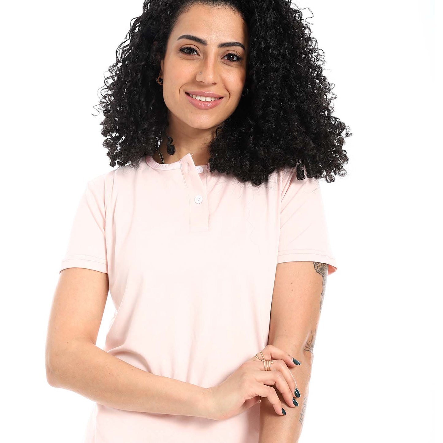 Self Pattern Short Sleeves Pajama Set - بيجامة منقوشة بأكمام قصيرة