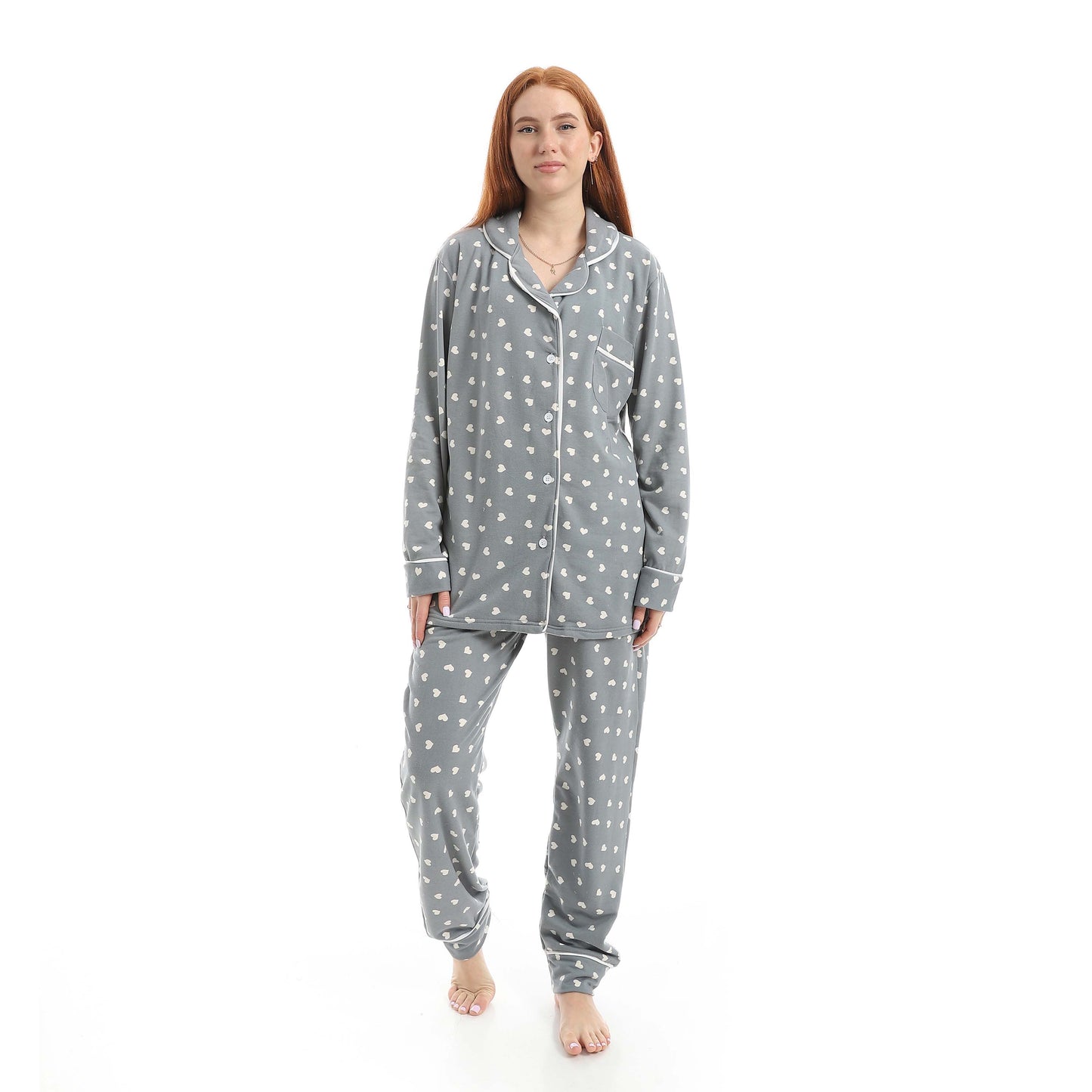 Gray Classic Full Printed Pajama