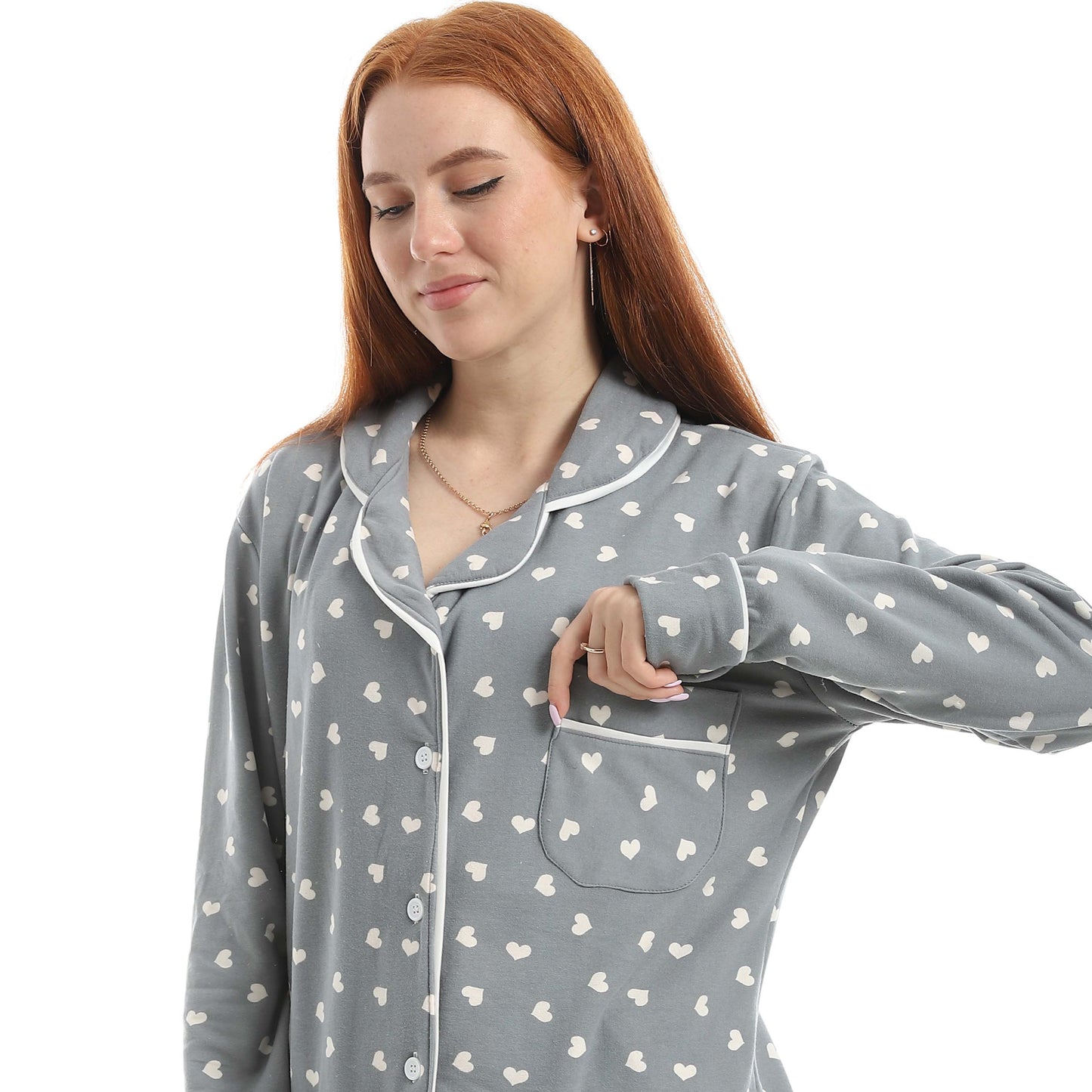 Gray Classic Full Printed Pajama
