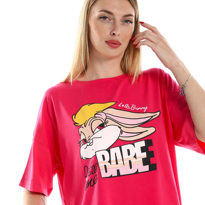 Printed Short Sleeves Pajama Set - بيجامة مطبوعة بأكمام قصيرة