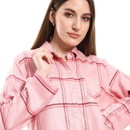 Classic Checkered Pajama Set - طقم بيجامة كاروهات كلاسيك