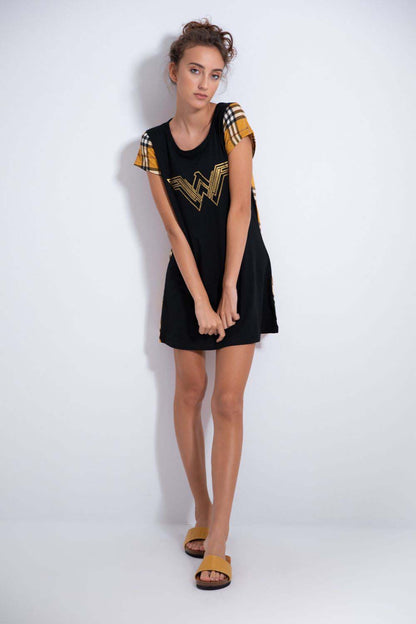 Checkered Back Sleepshirt - قميص نوم كاروهات من الخلف