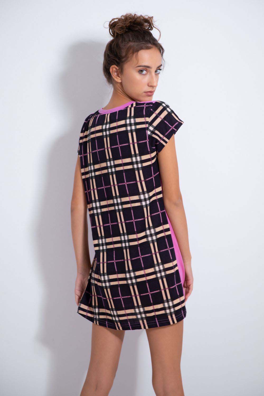 Checkered Back Sleepshirt - قميص نوم كاروهات من الخلف