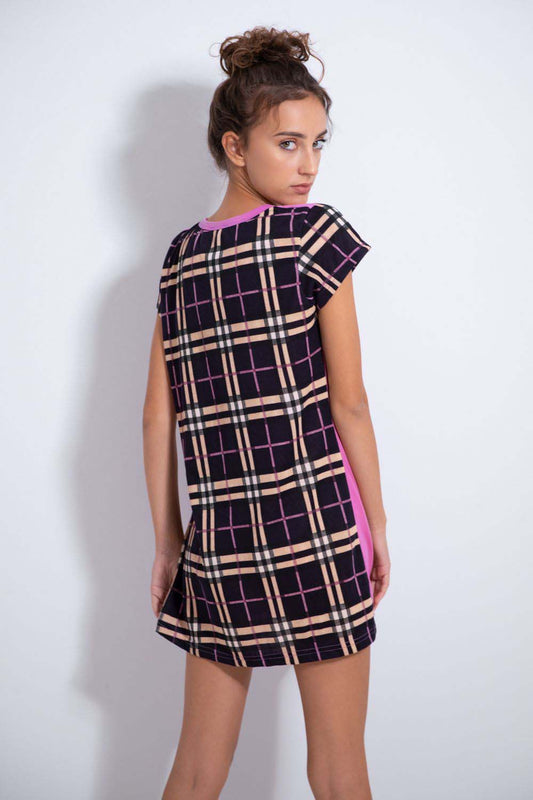 Checkered Back Sleepshirt - قميص نوم كاروهات من الخلف