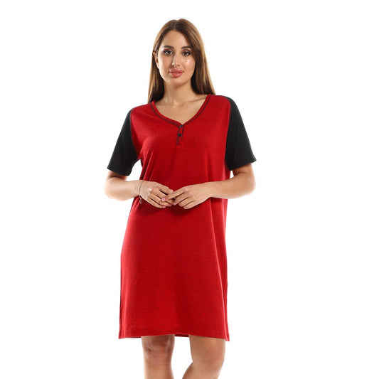 Plain Midi Sleepshirt - قميص نوم متوسط الطول سادة
