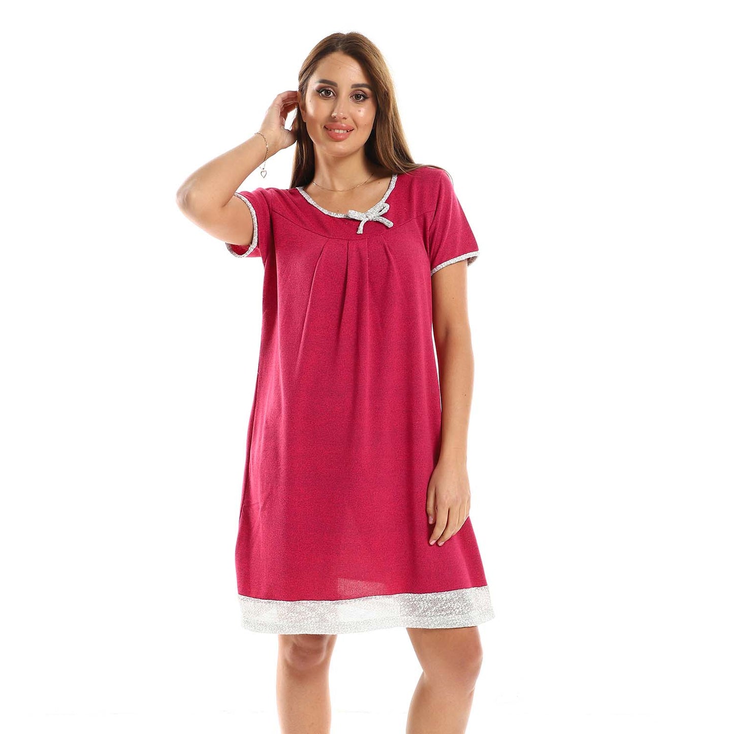 Chest Ribbon Sleepshirt - قميص نوم بفيونكة على الصدر
