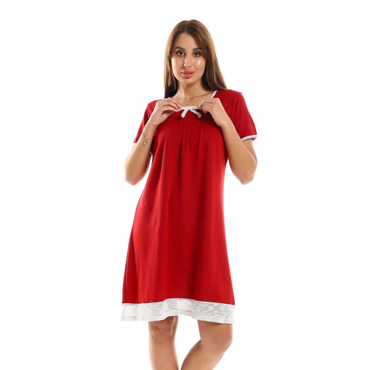 Chest Ribbon Sleepshirt - قميص نوم بفيونكة على الصدر