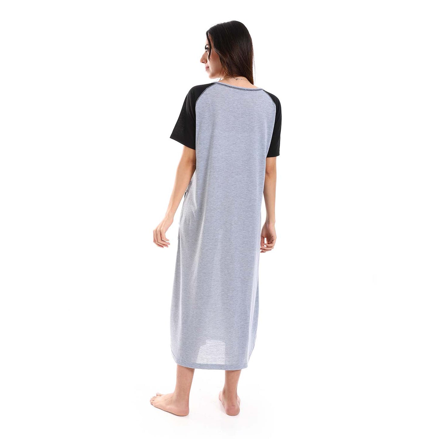 Short Sleeves Sleepshirt with Front Pockets - قميص نوم بأكمام قصيرة