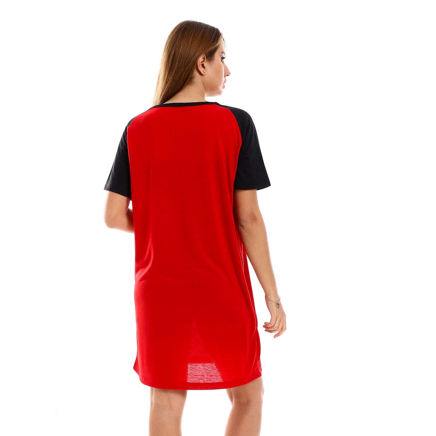 Raglan Sleeves Printed Sleepshirt - قميص نوم مطبوع بأكمام رجلان