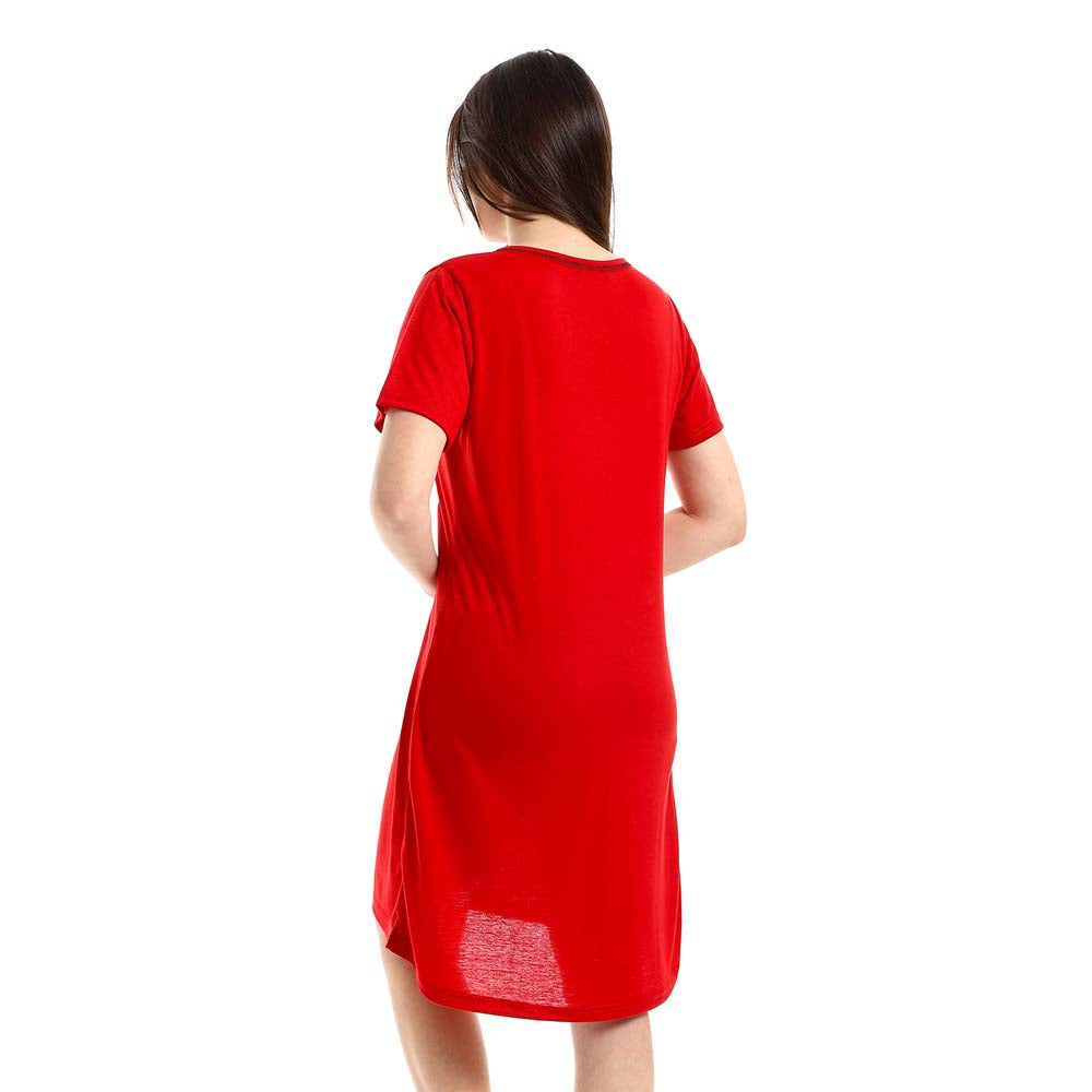 Printed Cotton Sleepshirt - قميص نوم قطن مطبوع