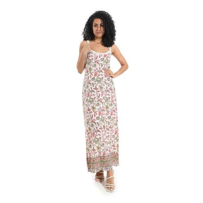 Halter Neck Printed Nightgown - قميص نوم مطبوع