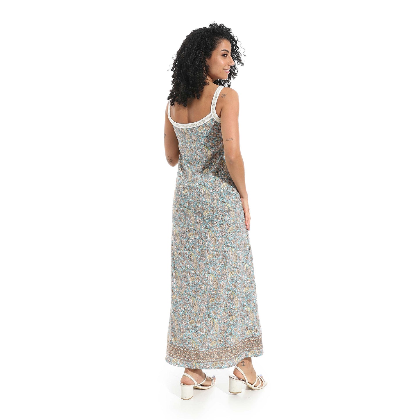 Halter Neck Printed Nightgown - قميص نوم مطبوع