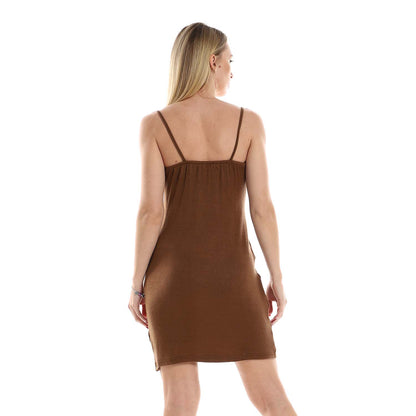Casual Straps Knitted Short Dress - فستان قصير كاجوال بحمالات
