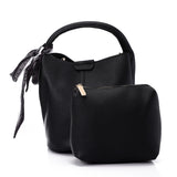 Black Side Scarf Handbag with Inner Pouch