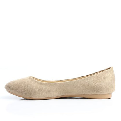 Plain Suede Ballerina