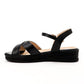 XO Style Cross Sandal with Side Buckle