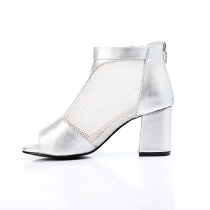 Silver Side Mesh Sandal
