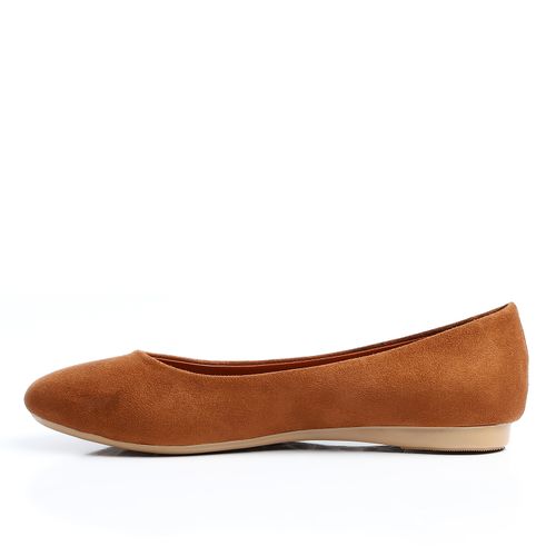Plain Suede Ballerina
