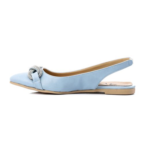 Slingback Strass Flat Shoes