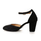 XO Style Oval Toe Mid Heel Shoes