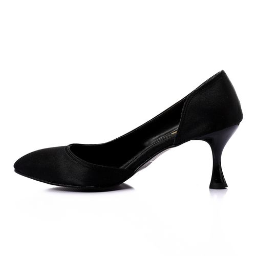 Open Side Satin High Heels