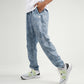 ATUM| Printed Cinchable Hems Men's Pants - Navy