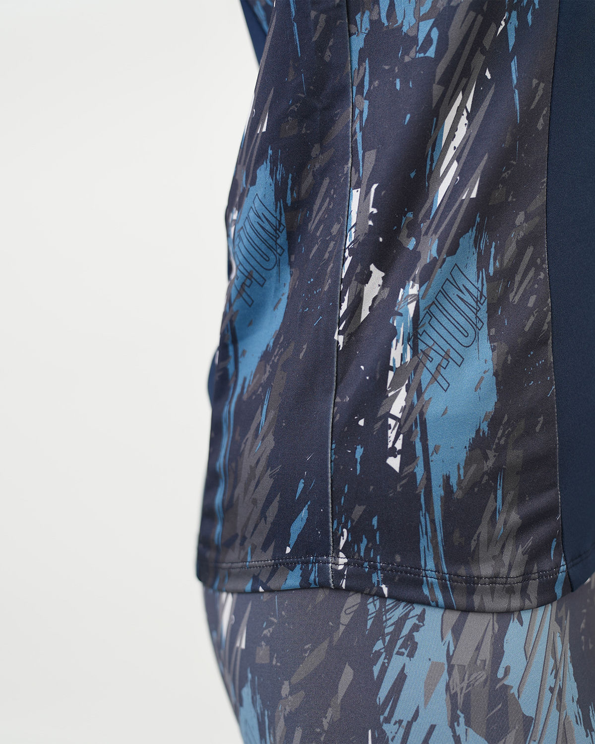 ATUM| Marble Printed Women's Top - Navy