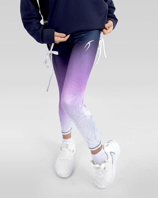 بنطال ضيق متدرج اللون أزرق داكن للفتيات المراهقات