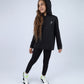 Black Vivid Long-Sleeve Hoodie for Teen Girls