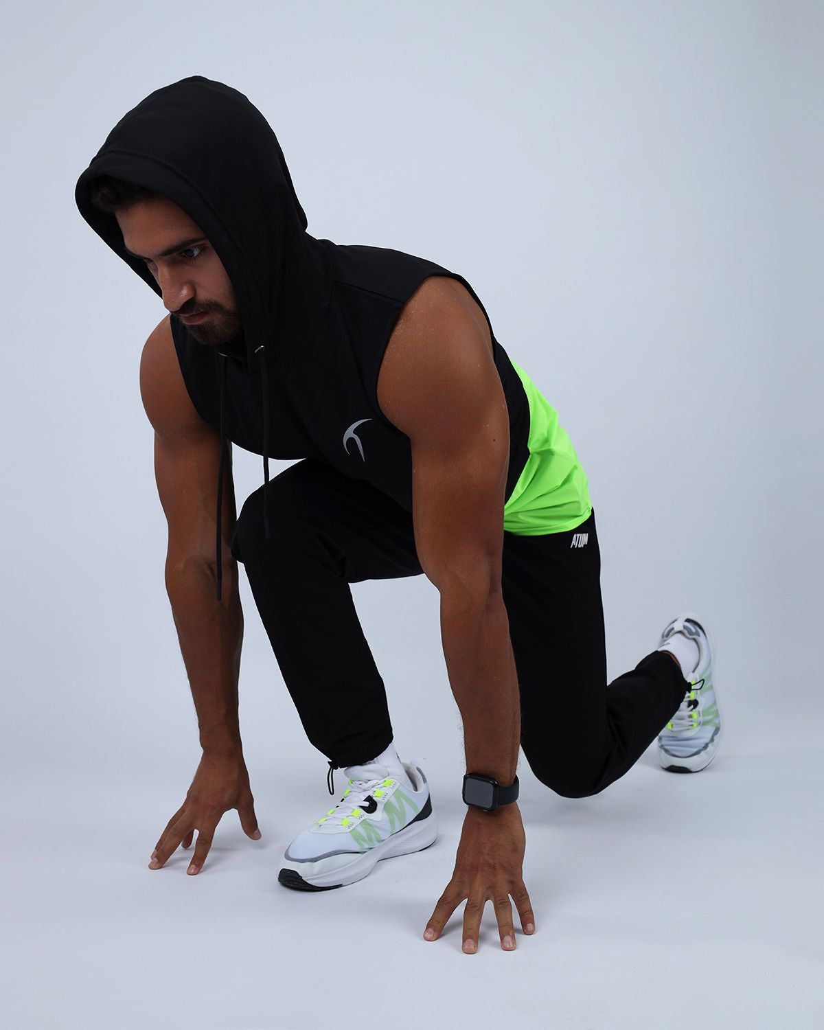 Green Sleeveless Breathable Hoodie