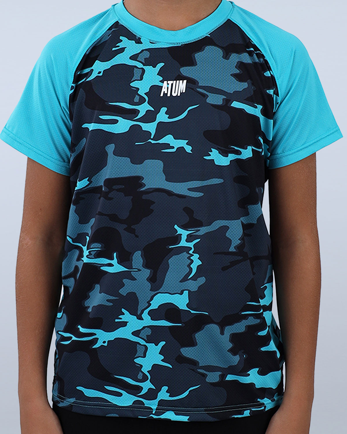 Turquoise Army Training Sports T-Shirt for Teen Boys