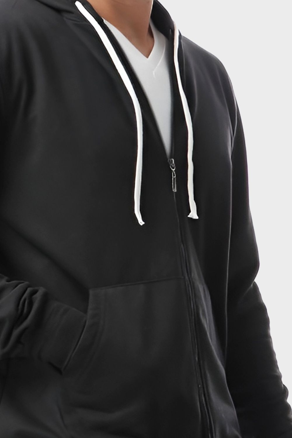 Izor Zipped Hoodie with Front Pockets