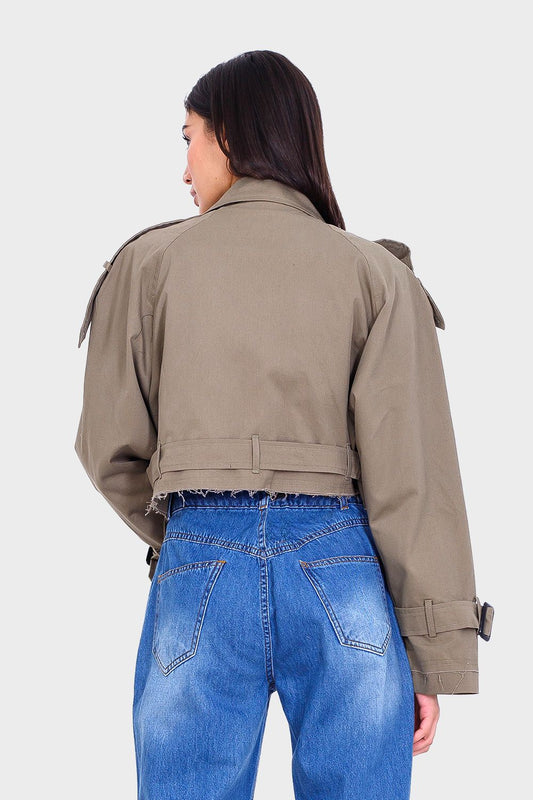 سترة ترنش قصيرة