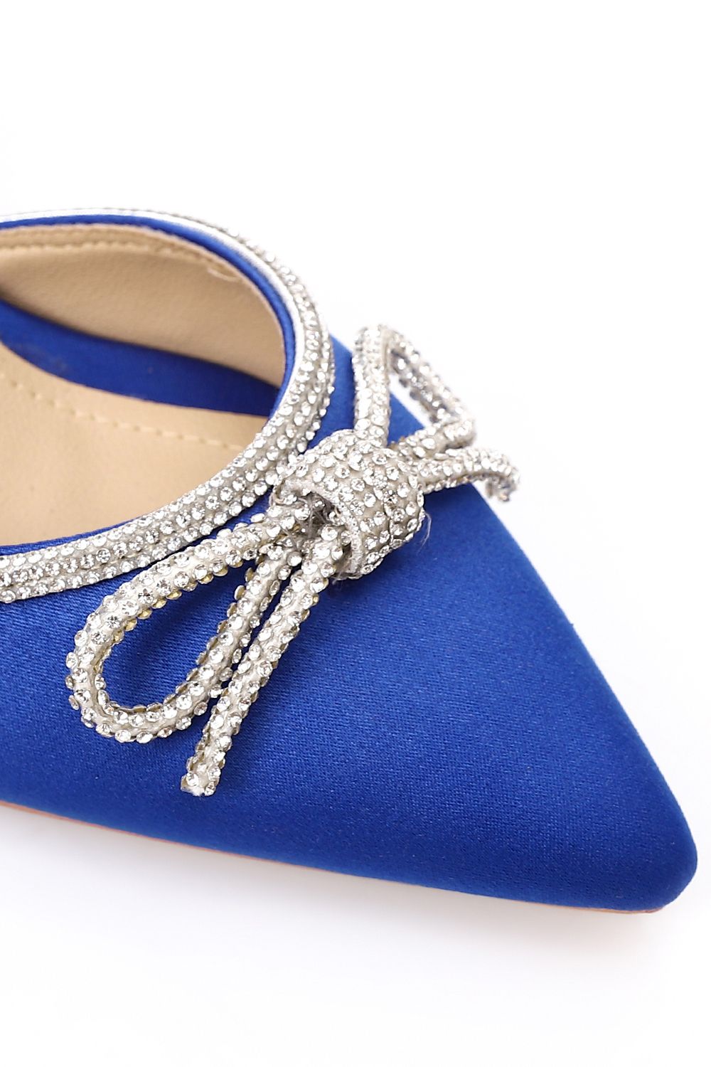 XO Style Strassed Bow Detailing High Heels Shoes