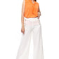 Mr.Joe Back Flap Pockets Wide Leg Pants