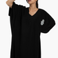 Black V-Neck Abaya